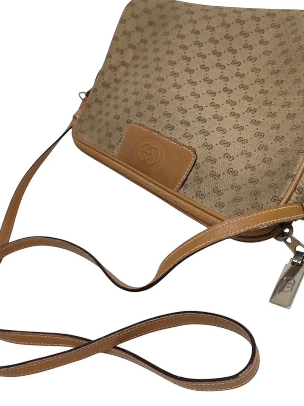 (L2) Gucci Crossbody Bag Brown PVC